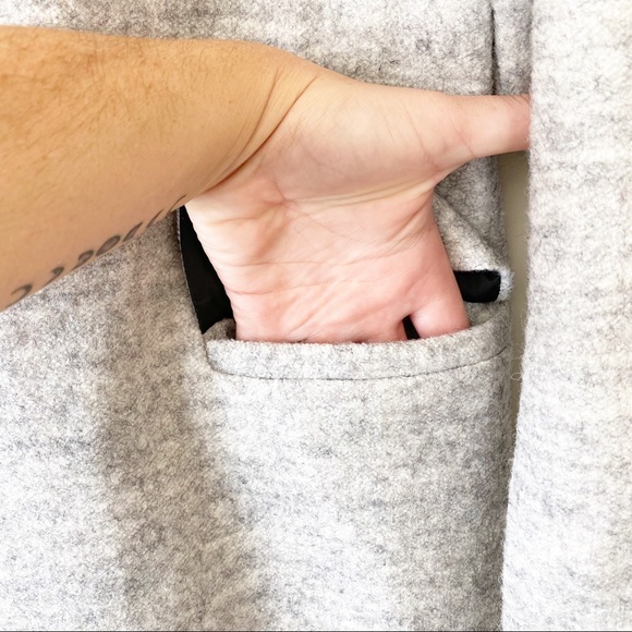 Moussy Single Breasted Gray Cotton Coat Size 3/Large - Picture 5 of 6